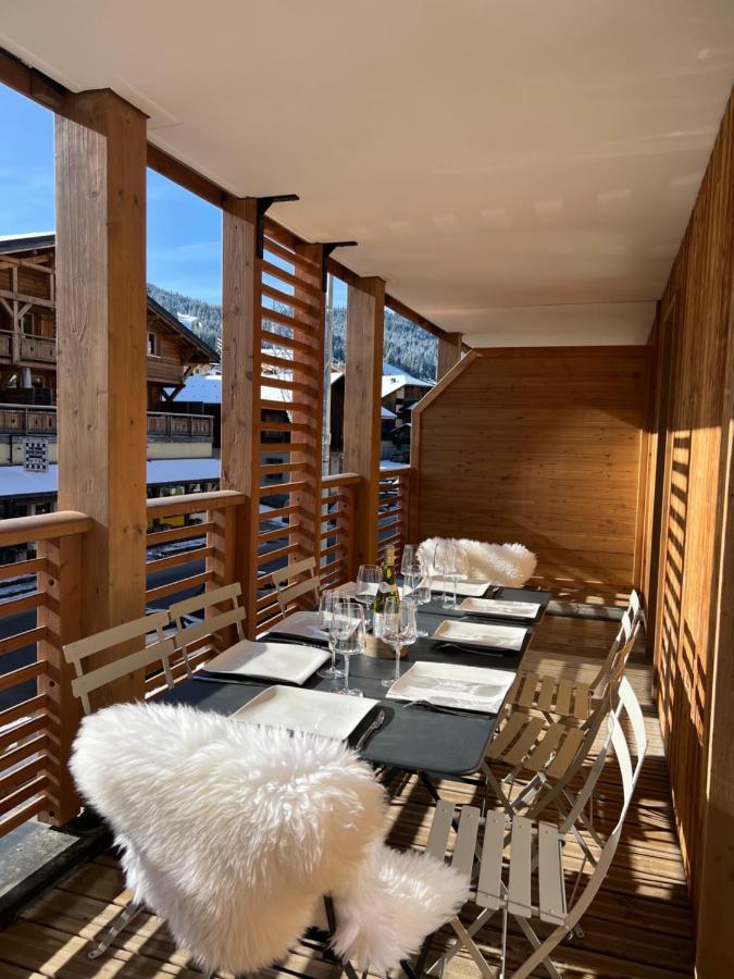Appartement De Standing Plein Centre Station, 50M Des Pistes Les Gets Exterior foto