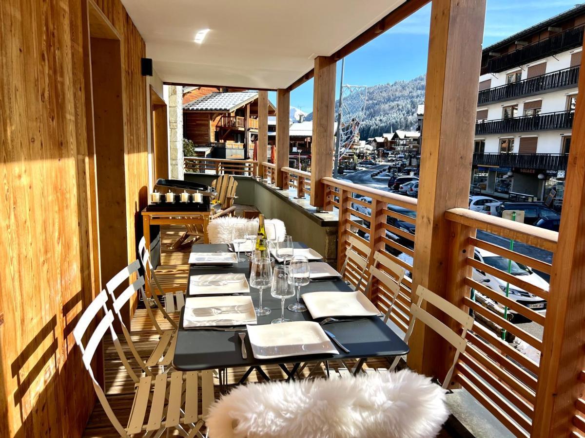 Appartement De Standing Plein Centre Station, 50M Des Pistes Les Gets Exterior foto